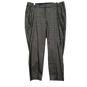 Lane Bryant Pants Womens 18 Black Glitter Slim Ankle Sparkle Stretch Holiday NWT